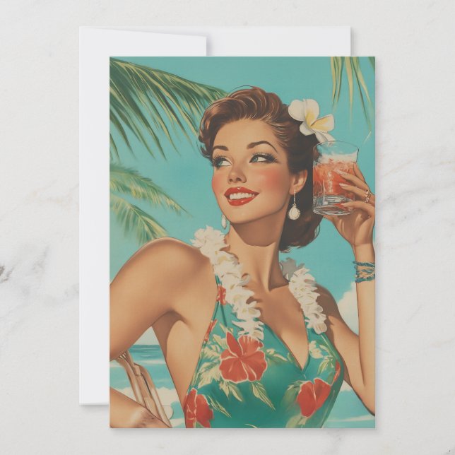 Invitation Vibes de paradis Vintage tropical (Devant)