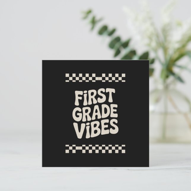 Invitation Vibes de première année Retour à l'école (Debout devant)