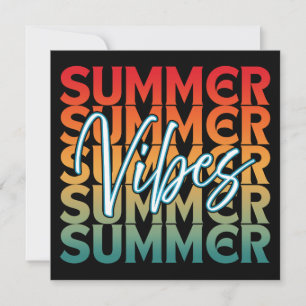 INVITATION VIBES D'ÉTÉ VACANCES DE FAMILLE À LA PLAGE 