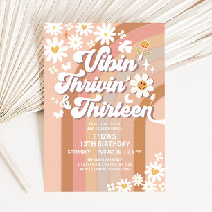 Invitation Vibes florissantes et treizième anniversaire earth