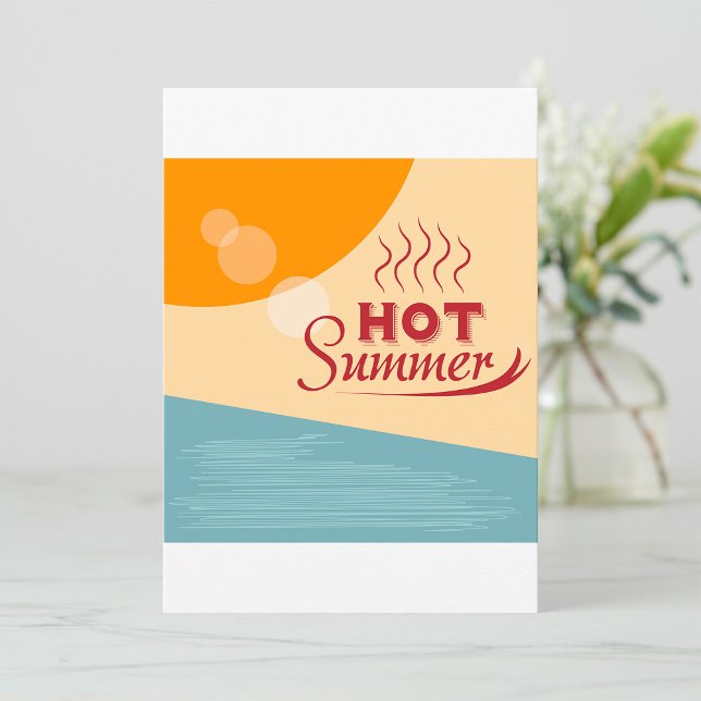 Invitation Vibes Rétro Vintage d'Été Chaud (Créateur téléchargé)