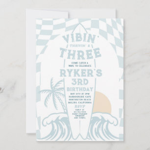 Invitation Vibin' Thrivin' Et Trois Surfs 3e fête d'anniversa