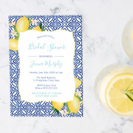 Invitation Vibrant citrons Fête des mariées Turquoise jaune