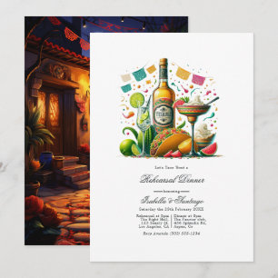 Invitation Vibrant Fiesta Parlons Taco d'un Dîner de Répétiti