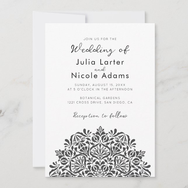 Invitation Vibrant Floral Fragrance Delight Mandala Wedding (Devant)