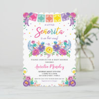 Vibrant Floral mexicain Señorita Baby shower fille