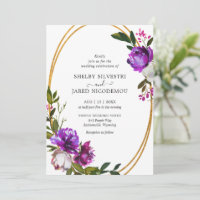 Vibrant Gras brillant violet Floral Mariage modern