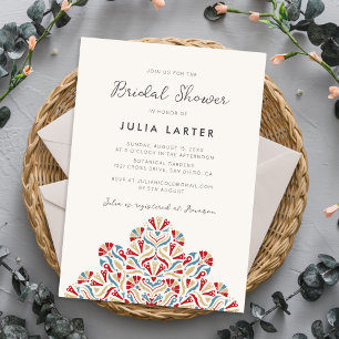 Invitation Vibrant Mandala Floral Délice Lavage de Mariée