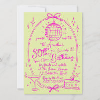 Vibrant Personnalisé 30e Anniversaire Disco Main t