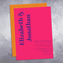 Invitation Vibrant Sunrise Minimalist Mix & Match Wedding