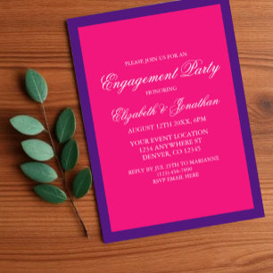 Invitation Vibrant Sunrise Minimaliste Partie d'engagement