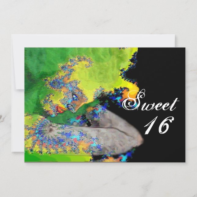 Invitation VIBRATIONS DE MATIÈRE, Sweet 16 Anniversaire (Devant)