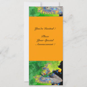 Invitation VIBRATIONS DE MATIÈRE, vert jaune orange