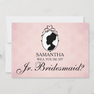 Invitation Victorian Cameo Serez-Vous Ma Jr Bridesmaid