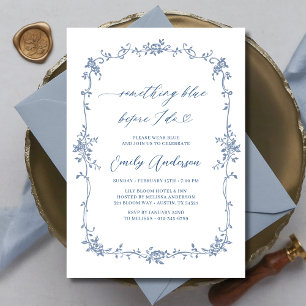 Invitation Victorian Quelque chose Bleu Fête des mariées fran