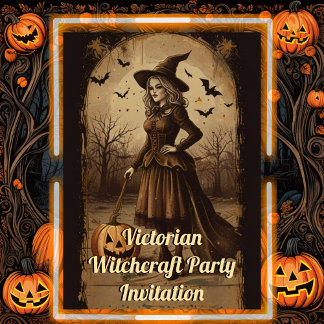Invitation Victorian Witchcraft Adulte halloween vintage Part