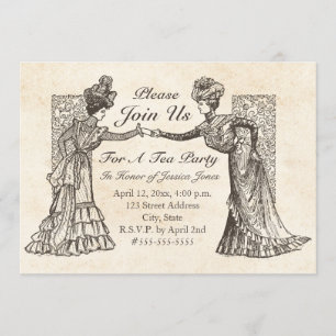 Invitation victorienne de dames