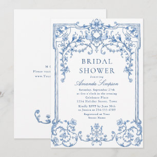 Invitation Victorienne Ornate Grace Dusty Fête des mariées bl