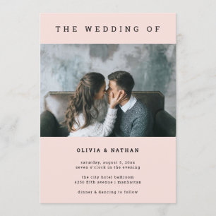 Invitation Vide moderne et minimaliste  Un Mariage photo