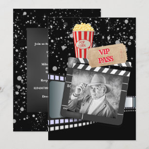 Invitation Vidéo VIP adultes de la fête d'Hollywood