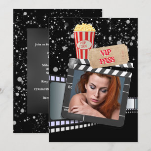 Invitation Vidéo VIP photo élégante soirée Hollywood