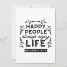 Vie heureuse avec la foi – Proverbes 15:15 Art