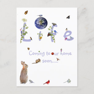 Invitation Vie : Venir chez nous bientôt baby shower invitati