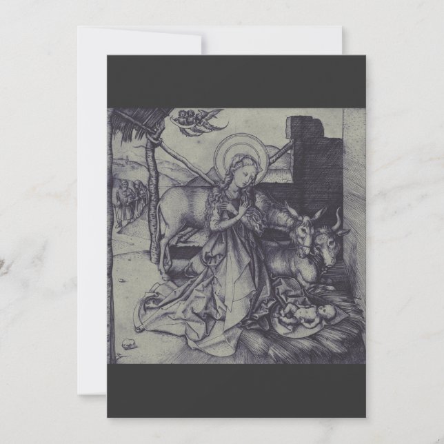 Invitation Vieille crèche og Jésus Christ (Devant)