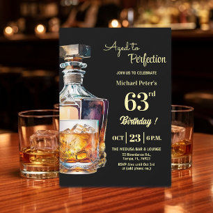 Invitation Vieilli à la perfection Hommes 63e Whisky Annivers