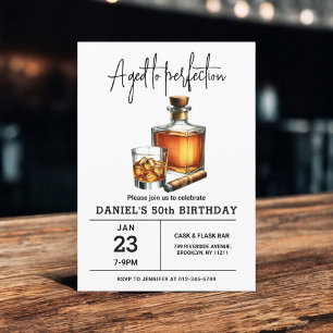 Invitation Vieilli à Perfection Whisky Cigar 50e anniversaire