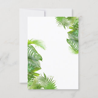 Invitation vierge aux feuilles tropicales