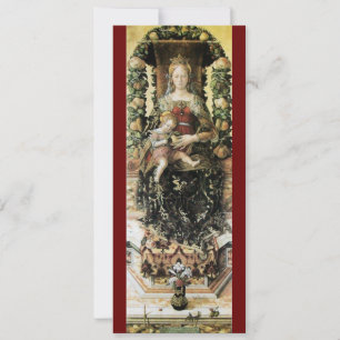 Invitation VIERGE AVEC ENFANT rouge