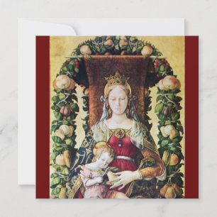 Invitation VIERGE AVEC ENFANT rouge