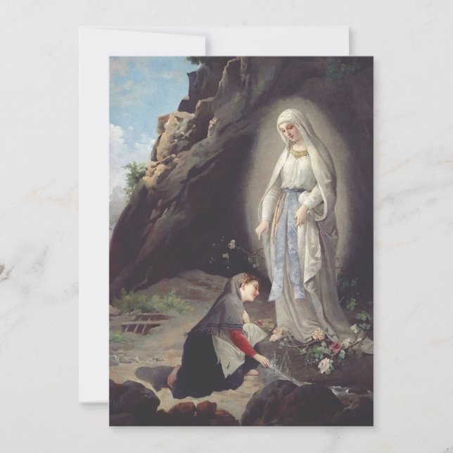 Invitation Vierge Marie de Lourdes (Devant)