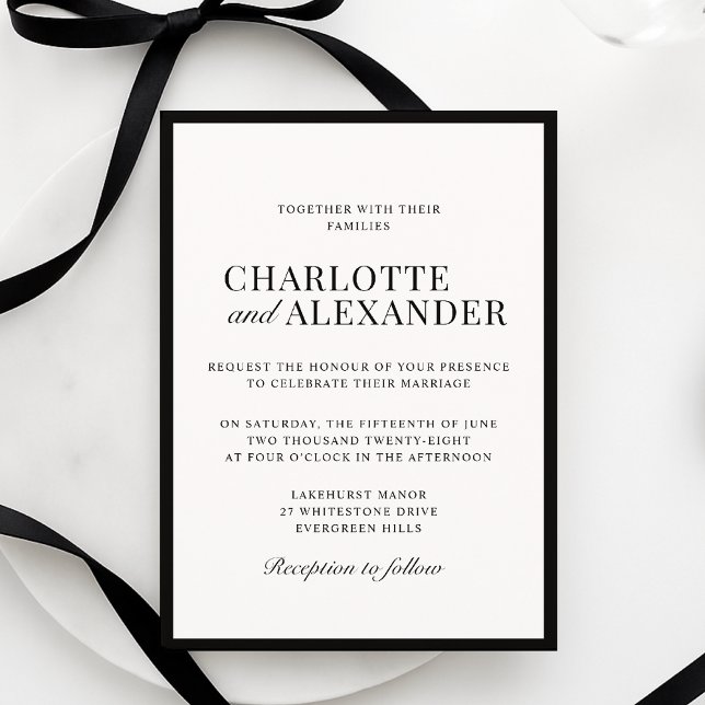 Invitation Vieux argent Esthétique, blanc cassé, Mariage enca (Créateur téléchargé)