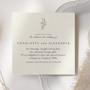 Invitation Vieux argent Mariage esthétique économiser la date