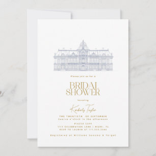 Invitation Vieux argent Villa européenne Fête des mariées