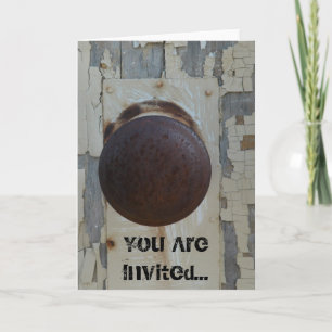 Invitation Vieux Porte En Bois, Vous Êtes Invité...