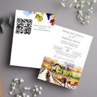 Vignoble Napa Valley aquarelle mariage modèle
