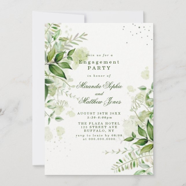 Invitation Vignoble rustique Vignoble White Engagement Party (Devant)