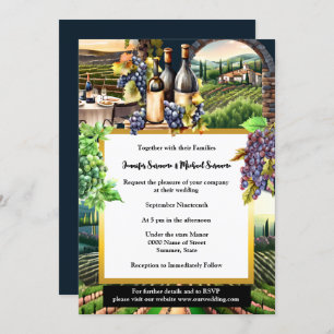 Invitation Vignoble toscan al fresco table vignes chic