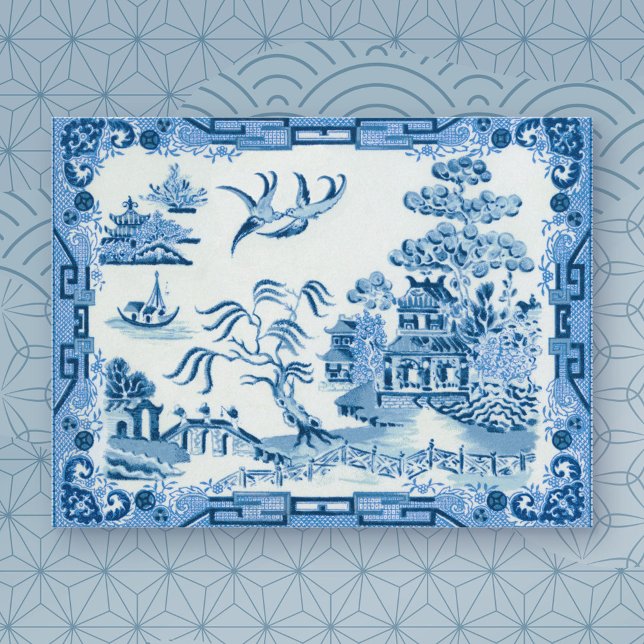Invitation Viintage Blue Willow (Créateur téléchargé)