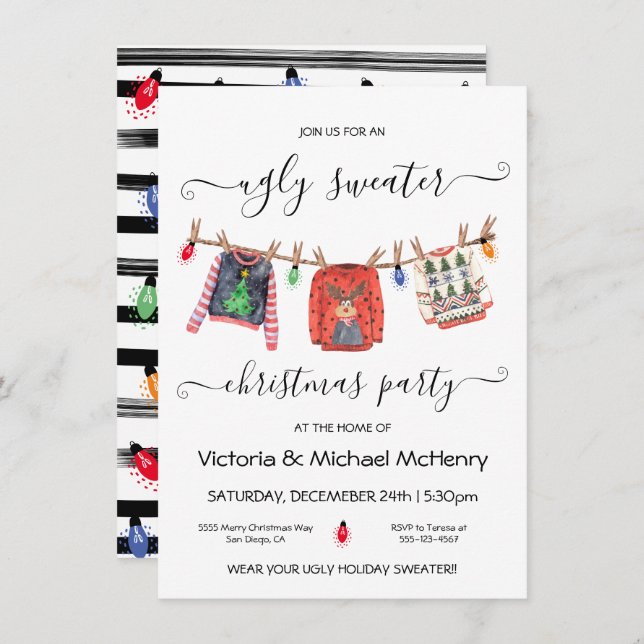 Invitation Vilaine fête de Noël (Devant / Derrière)