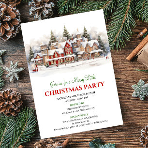 Invitation Village de Noël minimaliste et cosy pour les fêtes