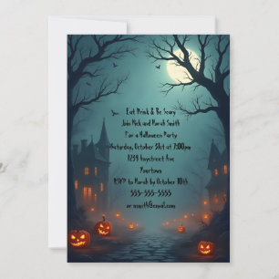Invitation Village d'Halloween