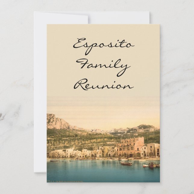 Invitation Ville de Capri, île de Capri, Campanie, Italie (Devant)