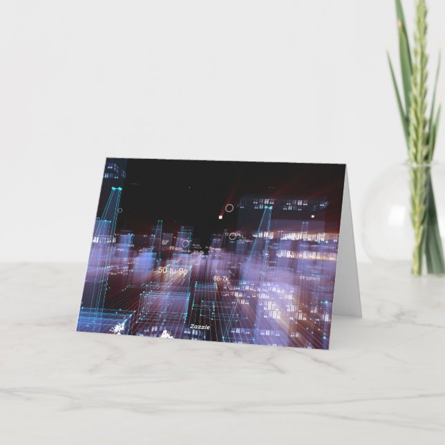 Invitation Ville numérique technologique (Dos)