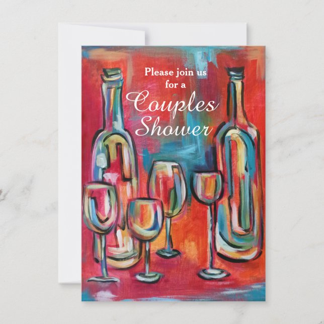 Invitation Vin Couples Wedding shower (Devant)