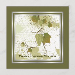 Invitation Vin de raisin Thanksgiving Dîner sur mesure Invita