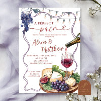 Vin et Fromage Parfait Paire Fiançailles Douche